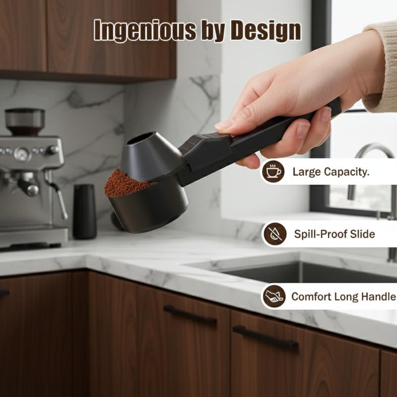 Whey Protein Isolate - SpillProof Protein Powder Sliding Spoon 1