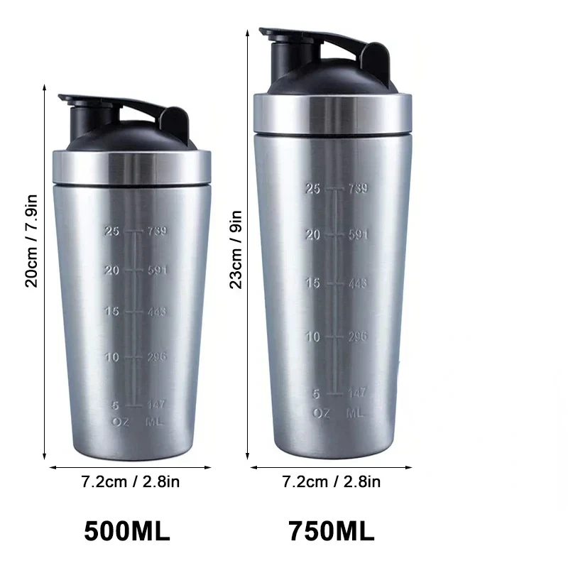 Stainless Steel Protein Shaker - огляд і ціна Nutrition Of Fitness